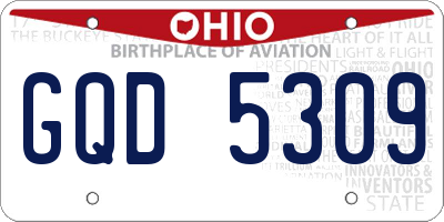 OH license plate GQD5309