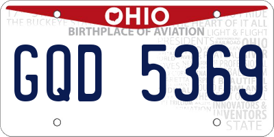 OH license plate GQD5369