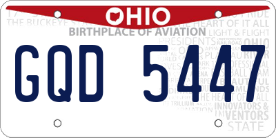 OH license plate GQD5447