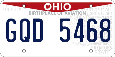 OH license plate GQD5468