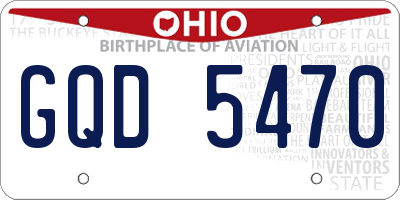 OH license plate GQD5470