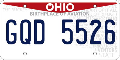 OH license plate GQD5526