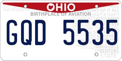 OH license plate GQD5535