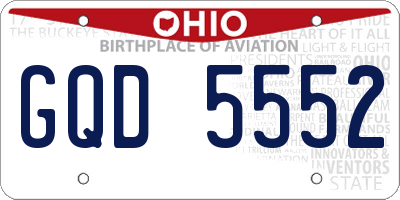 OH license plate GQD5552