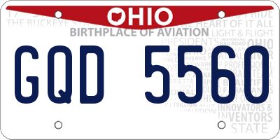 OH license plate GQD5560