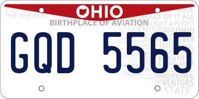 OH license plate GQD5565
