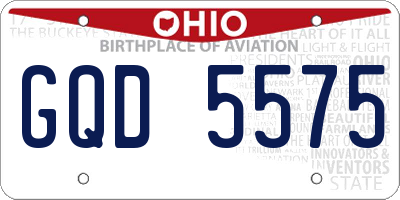 OH license plate GQD5575