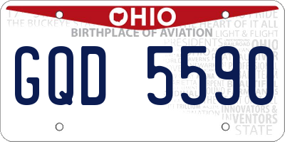 OH license plate GQD5590