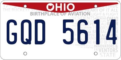 OH license plate GQD5614