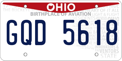 OH license plate GQD5618