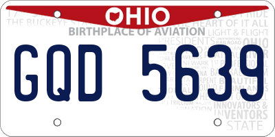 OH license plate GQD5639