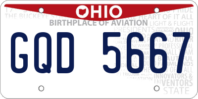 OH license plate GQD5667