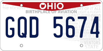 OH license plate GQD5674