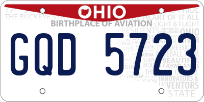 OH license plate GQD5723