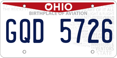 OH license plate GQD5726