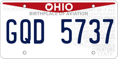 OH license plate GQD5737