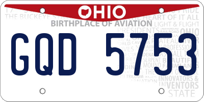 OH license plate GQD5753