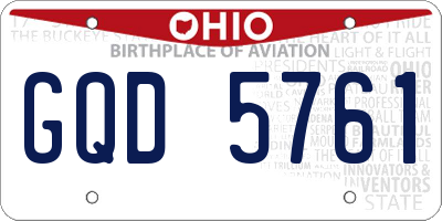 OH license plate GQD5761