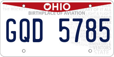 OH license plate GQD5785