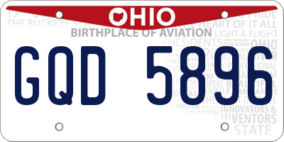 OH license plate GQD5896