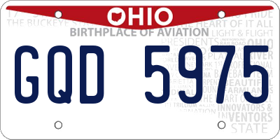 OH license plate GQD5975