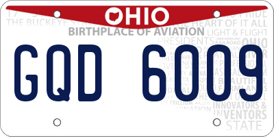 OH license plate GQD6009