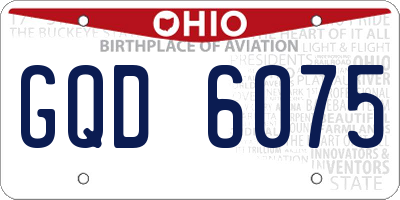 OH license plate GQD6075