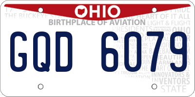 OH license plate GQD6079