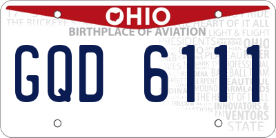OH license plate GQD6111