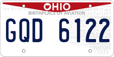 OH license plate GQD6122
