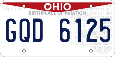 OH license plate GQD6125