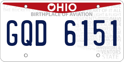 OH license plate GQD6151