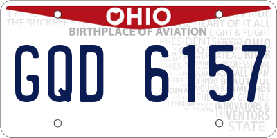 OH license plate GQD6157