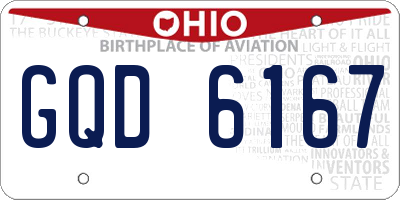 OH license plate GQD6167