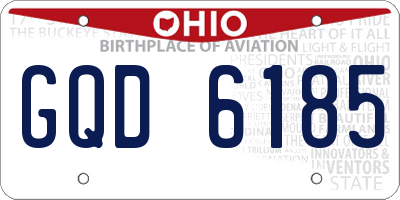 OH license plate GQD6185