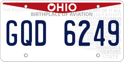 OH license plate GQD6249
