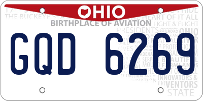OH license plate GQD6269
