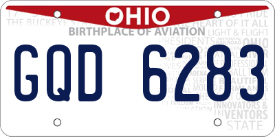 OH license plate GQD6283