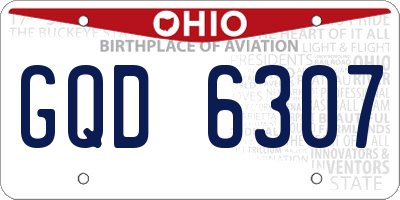 OH license plate GQD6307
