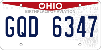 OH license plate GQD6347