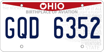 OH license plate GQD6352