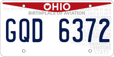 OH license plate GQD6372