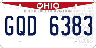 OH license plate GQD6383