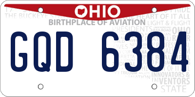 OH license plate GQD6384