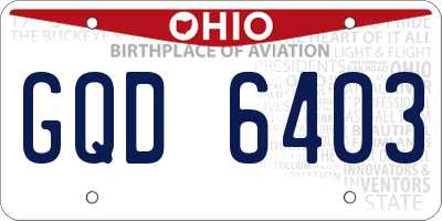 OH license plate GQD6403