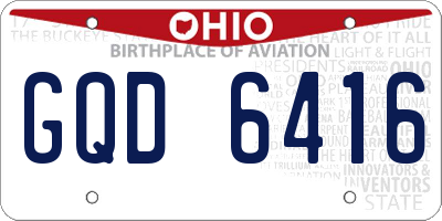 OH license plate GQD6416