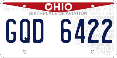 OH license plate GQD6422