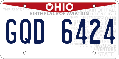 OH license plate GQD6424