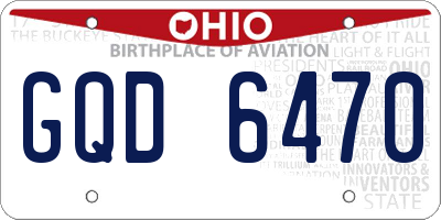 OH license plate GQD6470