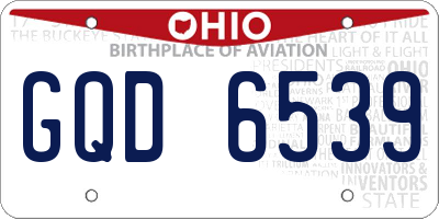 OH license plate GQD6539